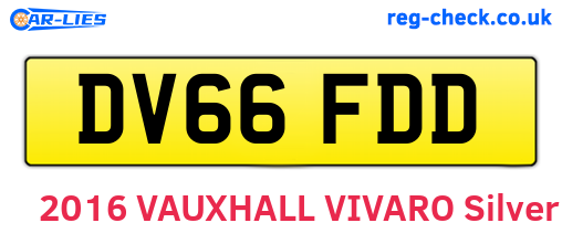 DV66FDD are the vehicle registration plates.