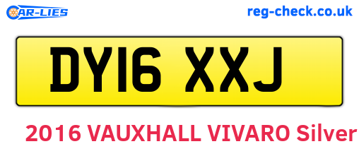 DY16XXJ are the vehicle registration plates.
