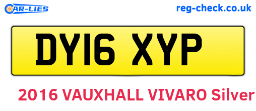 DY16XYP are the vehicle registration plates.