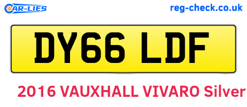 DY66LDF are the vehicle registration plates.