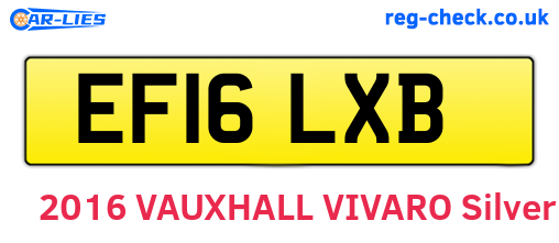 EF16LXB are the vehicle registration plates.