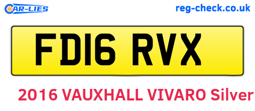 FD16RVX are the vehicle registration plates.