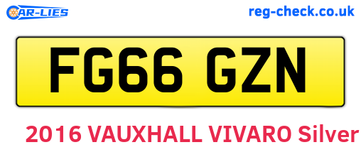 FG66GZN are the vehicle registration plates.