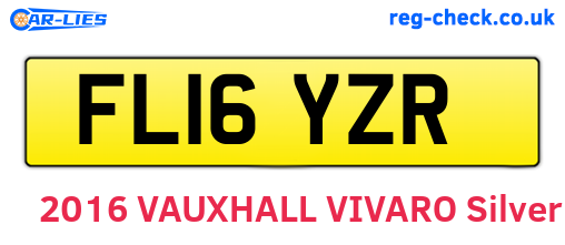 FL16YZR are the vehicle registration plates.