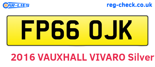 FP66OJK are the vehicle registration plates.
