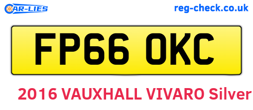 FP66OKC are the vehicle registration plates.