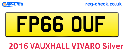 FP66OUF are the vehicle registration plates.