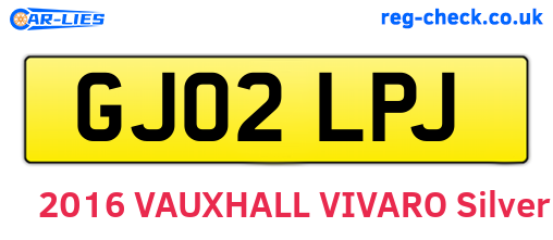 GJ02LPJ are the vehicle registration plates.