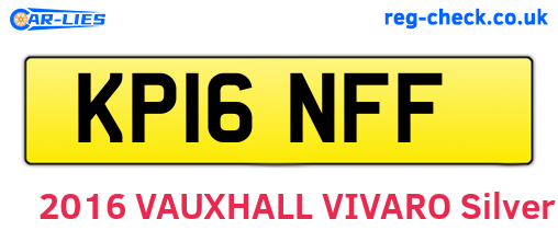 KP16NFF are the vehicle registration plates.