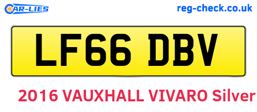LF66DBV are the vehicle registration plates.