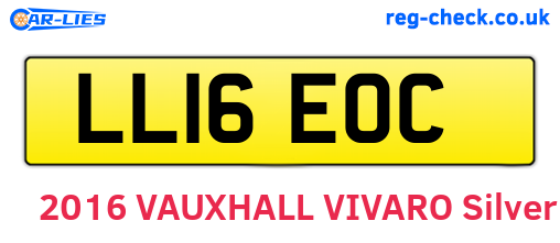 LL16EOC are the vehicle registration plates.