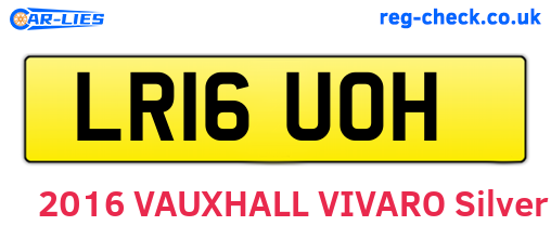 LR16UOH are the vehicle registration plates.