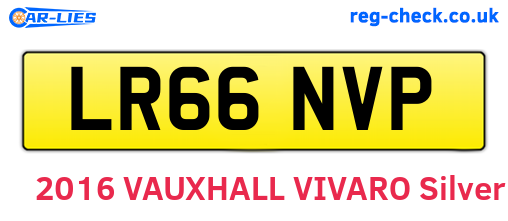 LR66NVP are the vehicle registration plates.