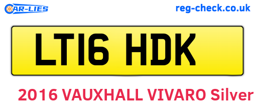 LT16HDK are the vehicle registration plates.