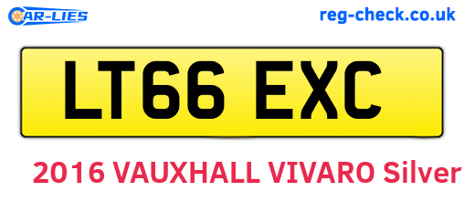 LT66EXC are the vehicle registration plates.