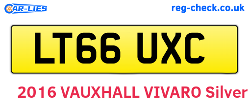LT66UXC are the vehicle registration plates.