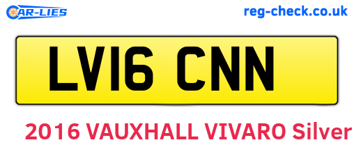LV16CNN are the vehicle registration plates.