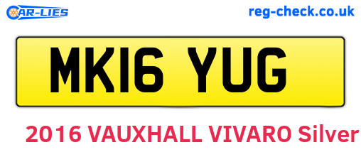 MK16YUG are the vehicle registration plates.
