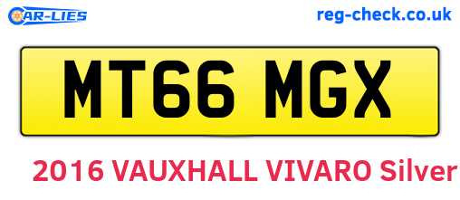 MT66MGX are the vehicle registration plates.
