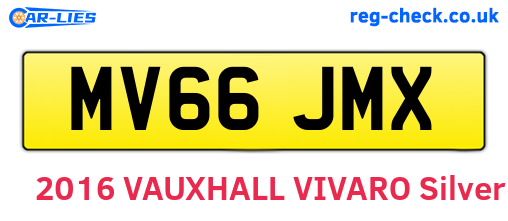MV66JMX are the vehicle registration plates.