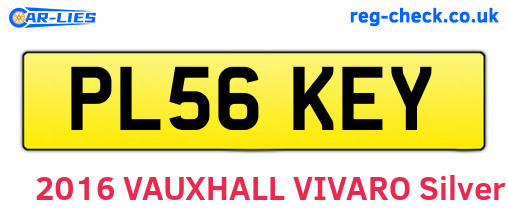 PL56KEY are the vehicle registration plates.