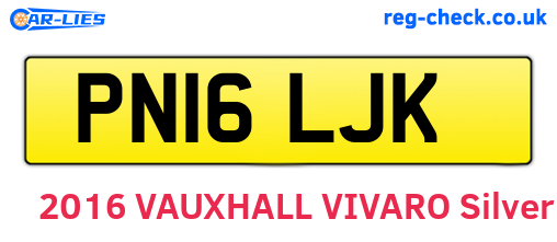 PN16LJK are the vehicle registration plates.
