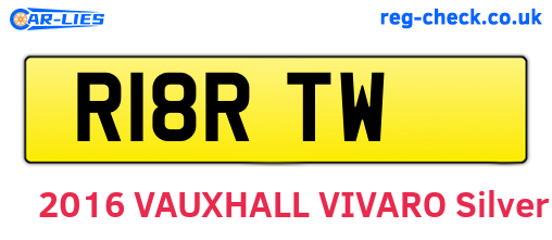 R18RTW are the vehicle registration plates.