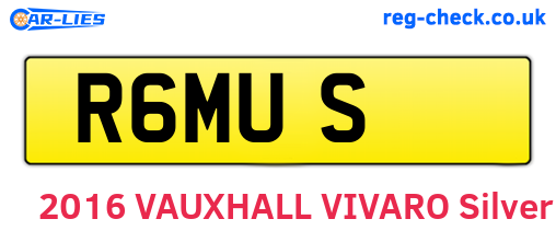 R6MUS are the vehicle registration plates.
