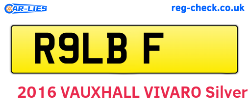 R9LBF are the vehicle registration plates.