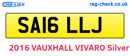 SA16LLJ are the vehicle registration plates.