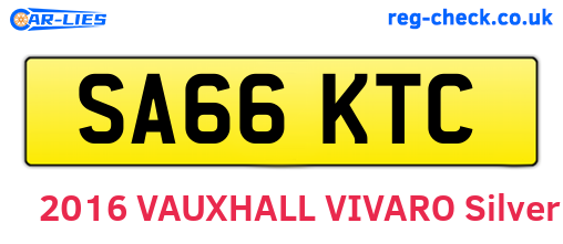 SA66KTC are the vehicle registration plates.