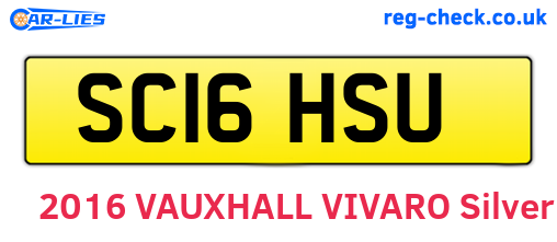 SC16HSU are the vehicle registration plates.