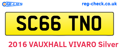 SC66TNO are the vehicle registration plates.