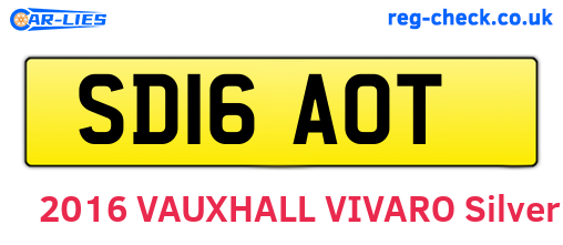 SD16AOT are the vehicle registration plates.