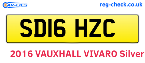 SD16HZC are the vehicle registration plates.