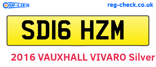 SD16HZM are the vehicle registration plates.