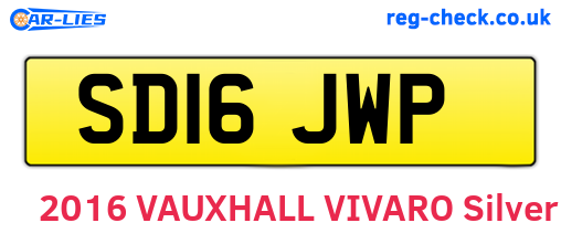 SD16JWP are the vehicle registration plates.