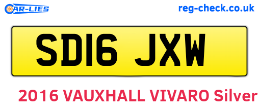 SD16JXW are the vehicle registration plates.