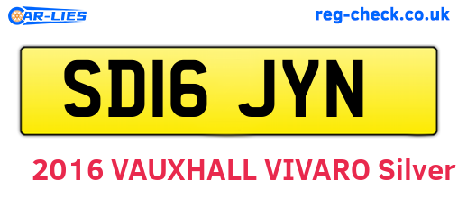 SD16JYN are the vehicle registration plates.