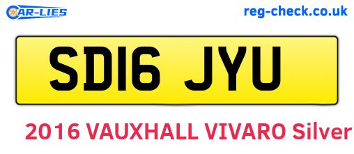SD16JYU are the vehicle registration plates.