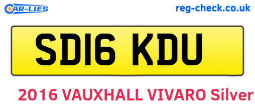 SD16KDU are the vehicle registration plates.