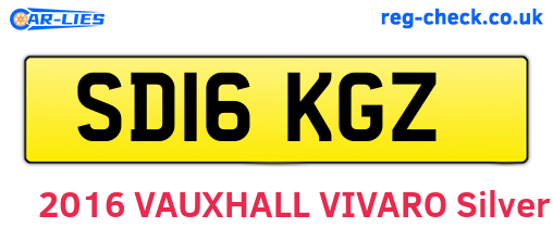 SD16KGZ are the vehicle registration plates.