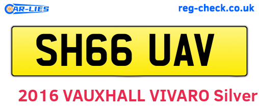 SH66UAV are the vehicle registration plates.