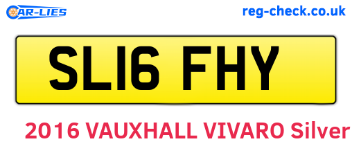 SL16FHY are the vehicle registration plates.
