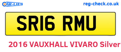 SR16RMU are the vehicle registration plates.