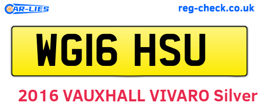 WG16HSU are the vehicle registration plates.