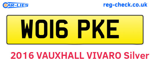 WO16PKE are the vehicle registration plates.
