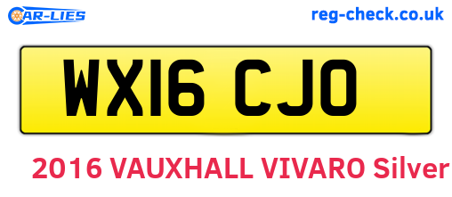 WX16CJO are the vehicle registration plates.