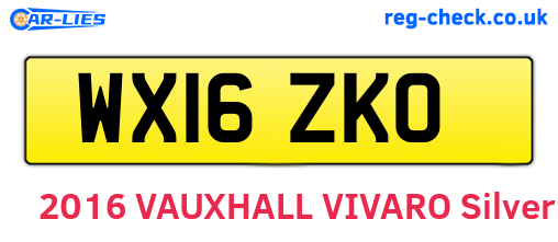 WX16ZKO are the vehicle registration plates.