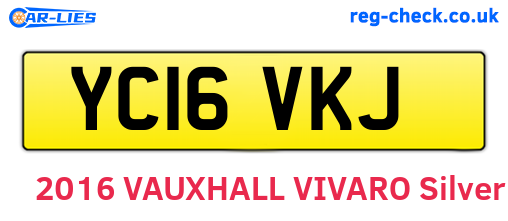 YC16VKJ are the vehicle registration plates.